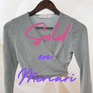 ASTR the Label- Wrap Sweater XS in Sage